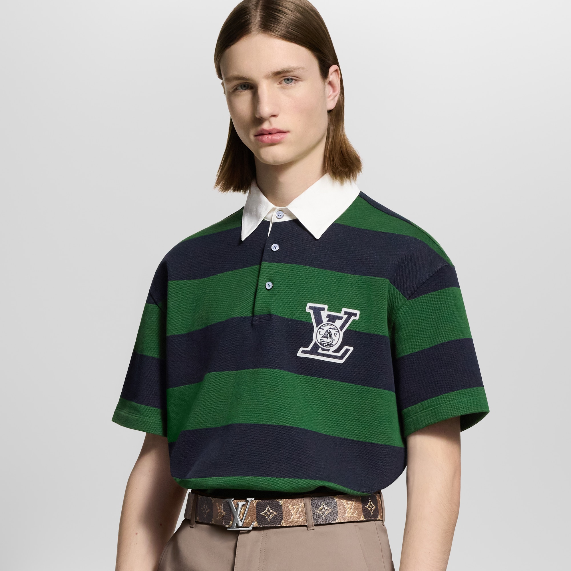 Striped Short-Sleeved Polo Shirt - Ready to Wear | LOUIS VUITTON
